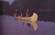 Frederic Remington Evening on a Canadian Lake (mk43) oil painting reproduction